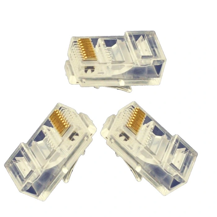 Ethernet RJ45 UTP Cat5e 8p8c Connector Modular Plug 2 Tips/3 Tips for Integrated Wiring Network Connector