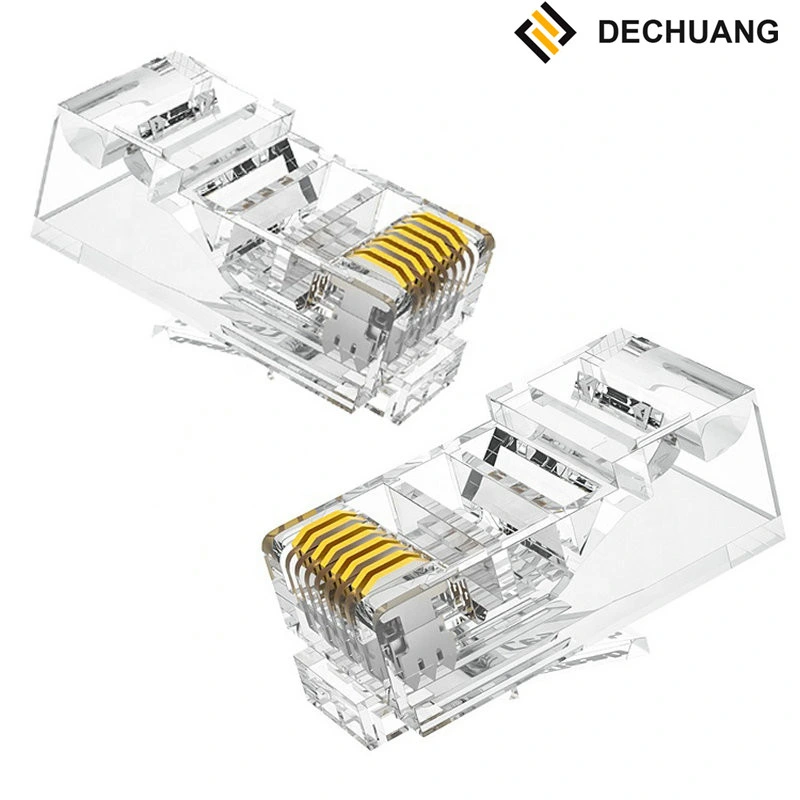 RJ45 CAT6 Cat7 Cat8 Cat5e Connecter Network Gold Plated Plug Ethernet Connector 8p8c Modular Plug