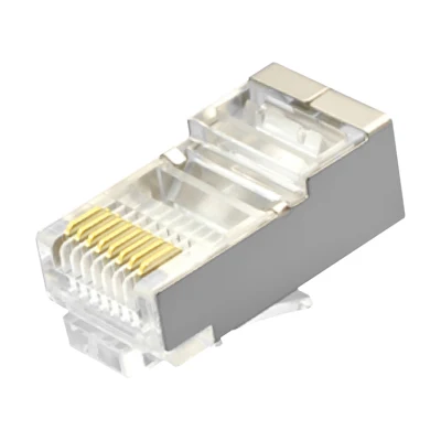 Connettori di rete CAT.5E RJ45 8P8C Modular Plug Shielded (FTP) in metallo