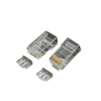 Connettore pass-through RJ45, cavo Ethernet UTP, spina modulare di rete, Cat5e/CAT6/CAT6A, teste di cristallo RJ45, connettore 8p8c