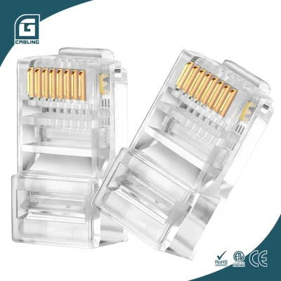 Connettore Gcabling RJ45 Ethernet CAT6 8p8c Connettore 100 pz UTP CAT6A Connessione di rete Connettore modulare