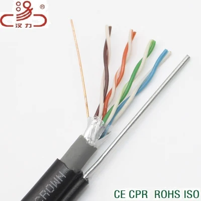 Cavo LAN conduttore 24AWG Cavo drop wire per esterni a 8 core