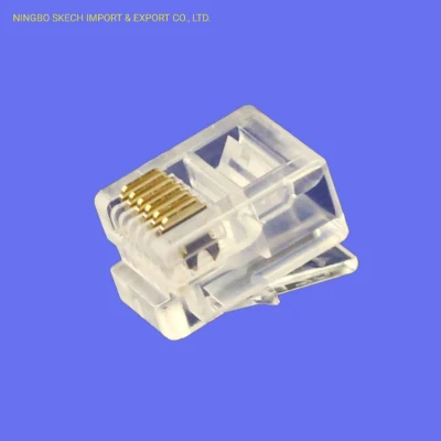 UTP Rj12/Rj11 6p6c Spina modulare Cat3 Connettore telefonico di rete 6 Core Spina telefonica per cavo 6p6c