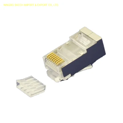 Spina modulare schermata RJ45 FTP/STP/SFTP CAT6 Spina di rete con porta Ethernet schermata 8p8c con strip di inserimento