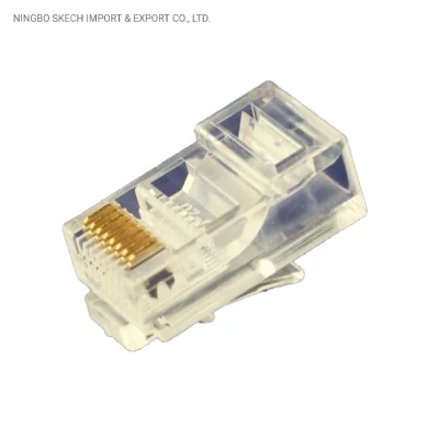 Connettore Ethernet RJ45 UTP Cat5e 8p8c spina modulare 2 punte/3 punte per connessione di rete con cablaggio integrato