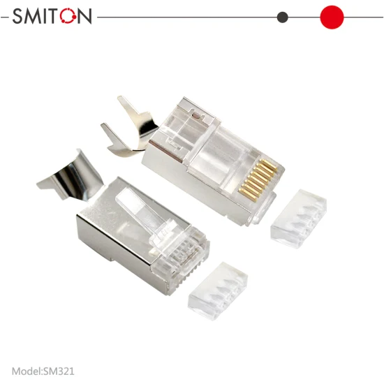 Connettore Cat7 schermato, connettore Cat7 RJ45 a 8 pin, connettore modulare