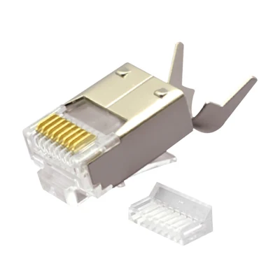 Spina modulare CAT.6 RJ45 8P8C, schermata (FTP), connessioni di rete, custodia corta con terminale, kit da 2 pezzi