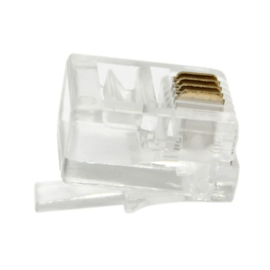 Rete metallica placcata oro 50u LAN SFTP Cat 7 8p8c connettore modulare schermato Cat7 RJ45