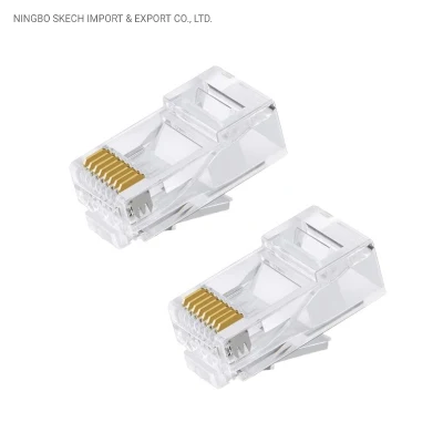 Spina modulare UTP RJ45 CAT6 per cavo di rete LAN 8p8c 3 punte (forcelle) Cavo Ethernet Crimpare connettore a 8 pin