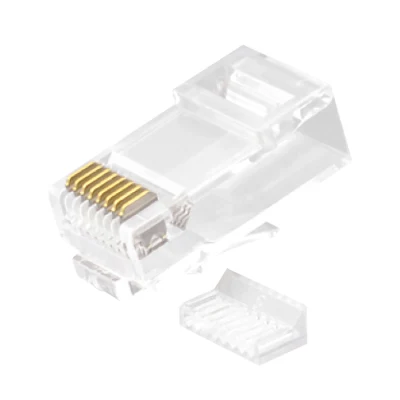 Connettori di rete CAT.6 RJ45 8P8C plug modulari non schermati (UTP) kit 2 pezzi bianco