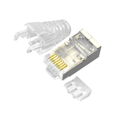 Spina modulare CAT.6 RJ45 8P8C, schermata (FTP), connessioni di rete, kit 2 pezzi